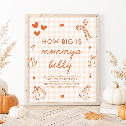 Een klein pompoentje Hoe groot is mama's buik Spel Poster