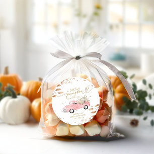Een Klein Pompoentje Is Op Komst Baby Shower Ronde Sticker