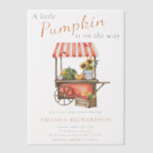 Een klein pompoentje is op komst Baby Shower Vellum Uitnodigingen (Voorkant)