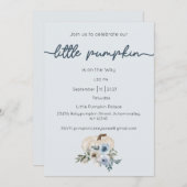 Een klein pompoentje is op komst Uitnodiging, Baby Kaart (Voorkant / Achterkant)