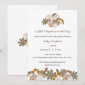 Een klein pompoentje is op komst uitnodiging, baby kaart (Voorkant / Achterkant)