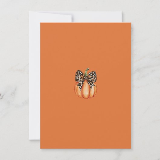 Een Klein Pompoentje Is Op Weg Baby Shower Kaart (Achterkant)