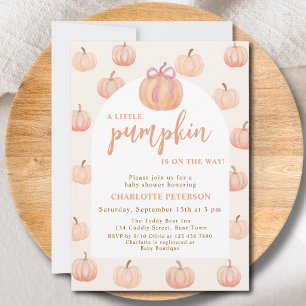 Een Klein Pompoentje Is Op Weg Baby Shower Kaart