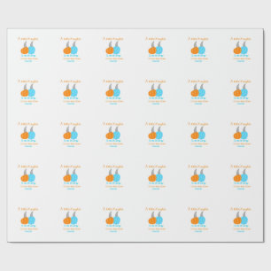 Een klein pompoentje is op weg baby shower oranje cadeaupapier