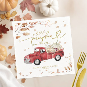 Een Klein Pompoentje Is Op Weg Baby Shower Servet