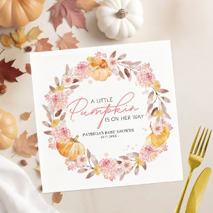 Een Klein Pompoentje Is Op Weg Baby Shower Servet