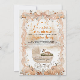 Een Klein Pompoentje Is Op Weg Baby Shower Uitnodi Kaart