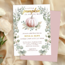 Een Klein Pompoentje Is Op Weg Herfst Baby Shower