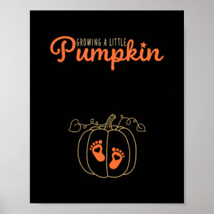 Een Klein Pompoentje Kweken Herfst Zwangerschap Th Poster