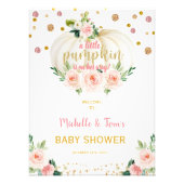 Een klein pompoenwelkomstteken voor Baby shower Foto Afdruk (Voorkant)