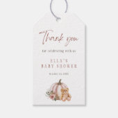 Een klein pompoomteddybeertje favoriet label cadeaulabel (Voorkant)