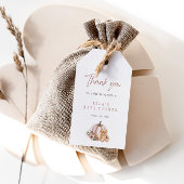 Een klein pompootje teddybeer gunsttag cadeaulabel