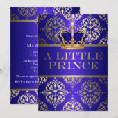 Een klein Prince Baby shower Kaart (Voorkant / Achterkant)