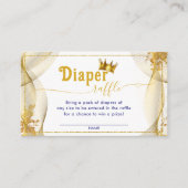 Een klein Prince Baby shower Luier Raffle Ticket Informatiekaartje (Voorkant)