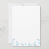 Een klein prins Baby shower Blauw Zilver Glitter Kaart (Achterkant)