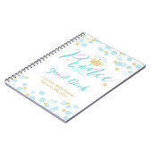 Een klein prins Baby shower gastboek Notitieboek (Linkerzijde)