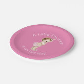 Een klein prinses Baby shower Roze Papieren Bordje (Gekanteld)