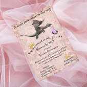 Een klein prinses dragon-Baby shower per post Kaart