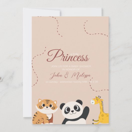 Een klein prinsesje komt eraan kaart (Voorkant)