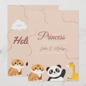 Een klein prinsesje komt eraan kaart (Voorkant / Achterkant)