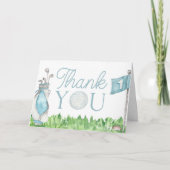Een klein Putter Blue Golf Baby shower Bedankkaart (Voorkant)