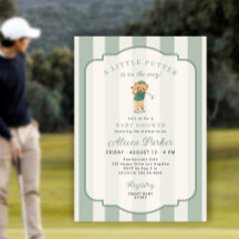 Een klein putter op komst golf baby shower