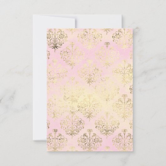 Een klein Roos is op weg naar bloemig Baby shower Bedankkaart (Achterkant)