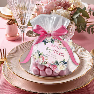 Een klein Roos meisje Floral Damask Baby shower Bedankjes Labels