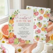 Een Klein Schatje is Op Komst Citrus Baby Borrel