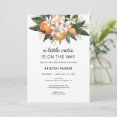 Een Klein Schatje Is Op Komst Moderne Baby Shower Kaart (Staand voorkant)