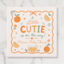Een Klein Schatje Is Op Komst Oranje Baby Shower