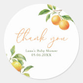 Een Klein Schatje Is Op Komst Shower Favor Sticker (Voorkant)