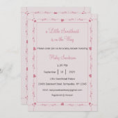 Een klein schatje is op komst uitnodiging (Voorkant / Achterkant)