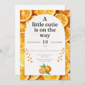 Een klein schatje is op komst uitnodiging (Voorkant / Achterkant)