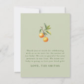 Een Klein Schatje Is Op Weg Baby Shower Kaart (Achterkant)