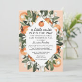 Een Klein Schatje Is Op Weg Baby Shower Per Post Kaart (Staand voorkant)