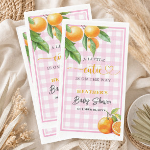 Een Klein Schatje is Op Weg Roze Baby Shower Servet
