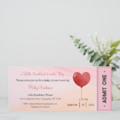 Een klein schatje is op weg Uitnodiging (Staand voorkant)