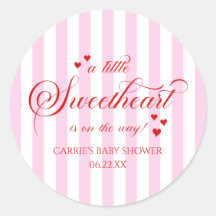 Een Klein Schatje Roze Rode Harten Baby Shower