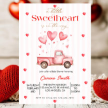 Een klein schatje vrachtwagen baby shower
