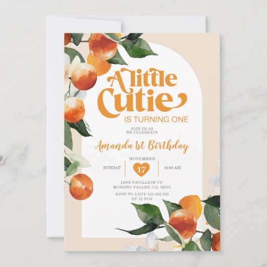 Een klein schatje wordt een Oranje verjaardag Kaart (Voorkant)