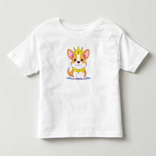 Een klein schattig Corgi Kinder Shirts (Voorkant)