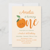 Een klein schattig eerste verjaardagsfeestje kaart (Voorkant)