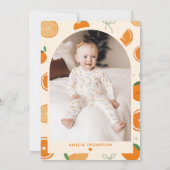 Een klein schattig eerste verjaardagsfeestje kaart (Achterkant)