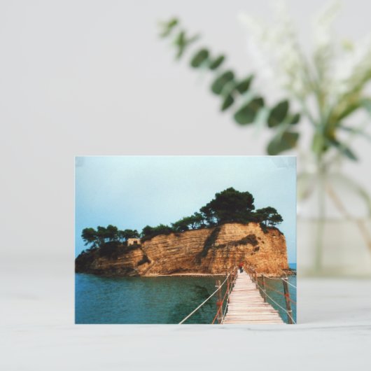 Een klein schattig eiland van het eiland Zakynthos Briefkaart (Staand voorkant)