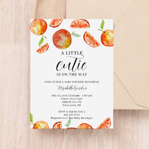 Een Klein Schattig Kind op Weg Baby Shower Waterve Briefkaart
