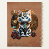 Een klein, schattig kitten in een steampunk stijl. planner (Achterkant)