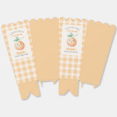 Een Klein Schattig Oranje Gingham Citrus Babyfeest Bedankdoosjes (Ongevouwen)