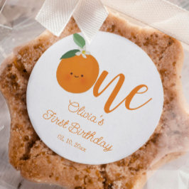 Een klein schattig verjaardagsfeestje ronde sticker