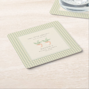 Een Klein Scheutje Is Op Komst Baby Shower Kartonnen Onderzetters
